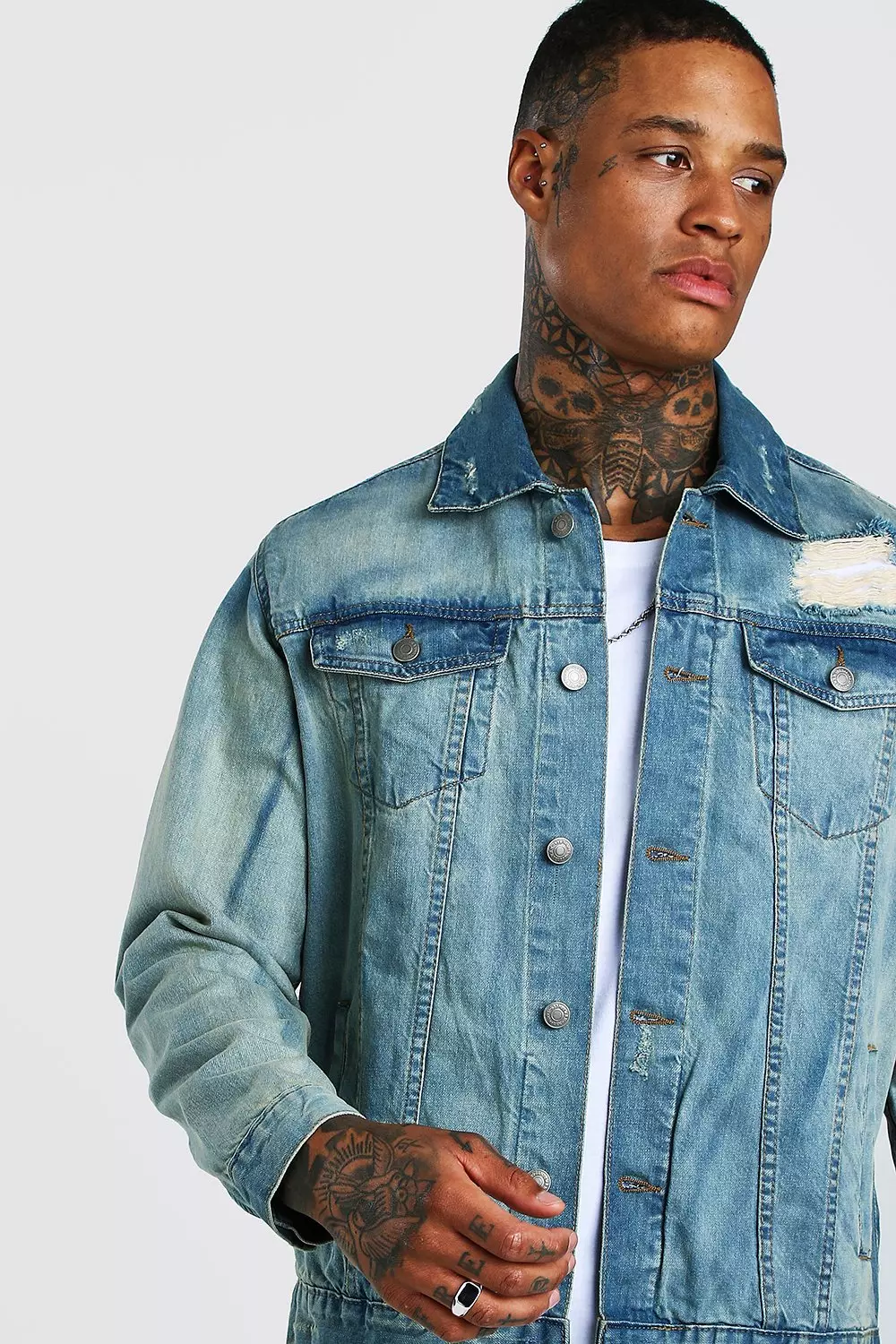 ジャケット・アウター 00s julius ninja cowl neck denim jacket
